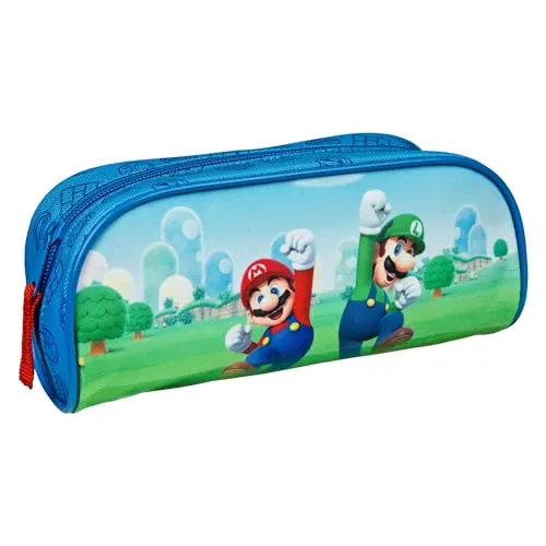 Undercover Super Mario Schlamperetui - Federmäppchen für die Schule - Stylisches Etui mit Mario Motiv - Schlampermäppchen für Teenager - ideal für den Schulanfang - Mario Kart Fanartikel