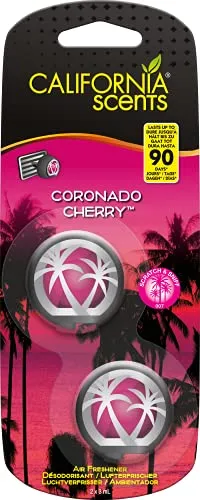 AUTOCARE CALIFORNIA SCENTS AC CS AMBIENTADOR COCHE MINIDIFUSORES 2UDS Cereza