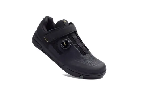 Crankbrothers Unisex Fahrradschuhe Stamp Boa - Schwarz Gold, Größe 37,5 - Fahrradschuhe mit innovativem Match-System für optimalen Pedaleingriff, hohe Griffigkeit durch MC2 Gummimischung und gepolsterte EVA Mittelsohle für Komfort.