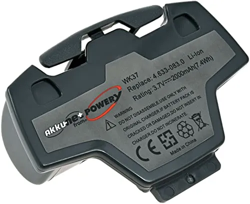 Powery Akku für Kärcher Fensterreiniger WV 5, WV 50, WV 55, WV 60 - Standard-Akkus für Kärcher Fensterreiniger, leistungsstarker 2000 mAh Li-Ion Akku für lange Reinigungseinsätze und optimale Leistung.