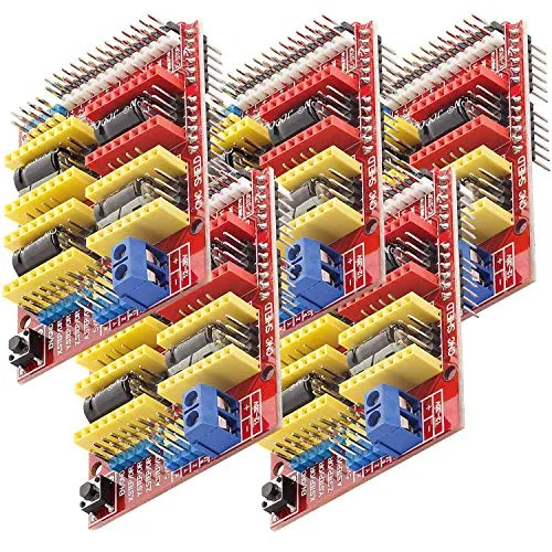 AZDelivery 5x CNC Shield V3 Development board für A4988 Schrittmotor Treiber Stepper für 3D Drucker kompatibel mit Arduino UNO R3 inklusive E-Book!