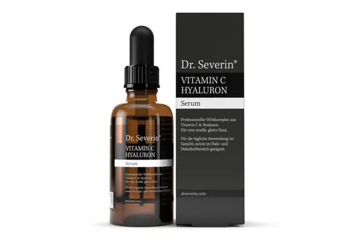 Dr. Severin® Vitamin C Hyaluron Serum 50ml - Tagespflege mit hochkonzentrierter Hyaluronsäure und Vitamin C für sofortige Faltenreduktion und langfristige Hautstraffung. Made in Germany, plastikfrei und bio-zertifiziert!