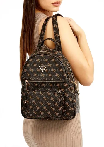 GUESS Damen Rucksack Eco Elements Brown Logo in braun von GUESS
