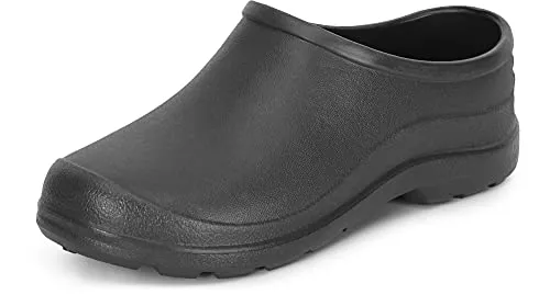 Ladeheid Gartenschuhe Damen und Herren leichte Eva Clogs Bequeme Hausschuhe & Gartenclogs LADW001 (Graphite 9490, 37 EU)