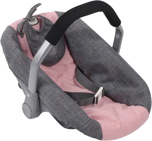 Bayer Chic 2000 Puppen-Autositz 708-15 für Baby-Puppen - Puppenwagen-Zubehör mit ergonomischem Softgriff und Anschnallgurt, ideal für Puppen bis 50 cm. Perfekt für kleine Puppeneltern, um ihre Puppen sicher zu transportieren.