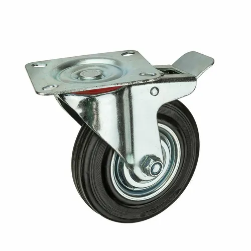 Lenkrollen HRB 2 Rollen mit Bremse 1x ohne Bremse 125mm auch Strandkorbrollen