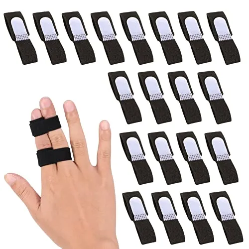 Smilcloud 20 Stück Trigger Finger Schiene Finger Klammer Schiene Fingerbandage für Kleiner Finger, mittelfinger, ringfinger, Verstellbare Fingerschutz