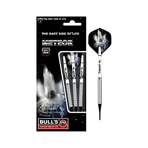 BULL'S Meteor Mt4 Soft Dart 18g, Silber,