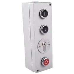 ATTAS Schalter Schlüsselschalter mit Pfeiltasten und Stoppfunktion APB 4-1R Aufputz, Schlüsselschalter, Aufputzeinbau, mit Pfeiltasten und Stoppfunktion