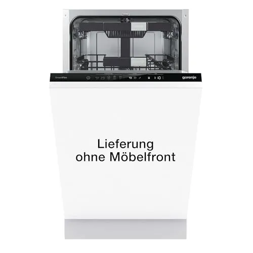 Gorenje GV583C10 Einbaugeschirrspüler 45cm - Vollintegrierter Geschirrspüler mit 10 Gedecken und SpeedWash-Funktion für blitzschnelles Reinigen in nur 15 Minuten. Ideal für Haushalte mit viel Geschirr!