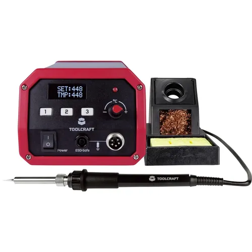 TOOLCRAFT ST-80D Lötstation digital 80 W - Schweißgeräte mit präziser Temperaturregelung von 150-450 °C, ideal für anspruchsvolle Lötarbeiten und schnelle Aufheizzeit von nur 80 Sekunden.