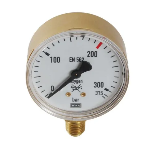 Azetylenwerk Ernst Schulz GmbH Rohrverbinder Einzelmanometer f.Sauerstoff 0 - 315 bar