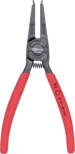 KS Tools 119.2056 Aussen-Sicherungszangen, 19-60 mm - Sicherungsringzangen mit abrutschhemmenden Präzisionsspitzen, ideal für präzise Arbeiten und komfortable Handhabung dank Gummigriff.