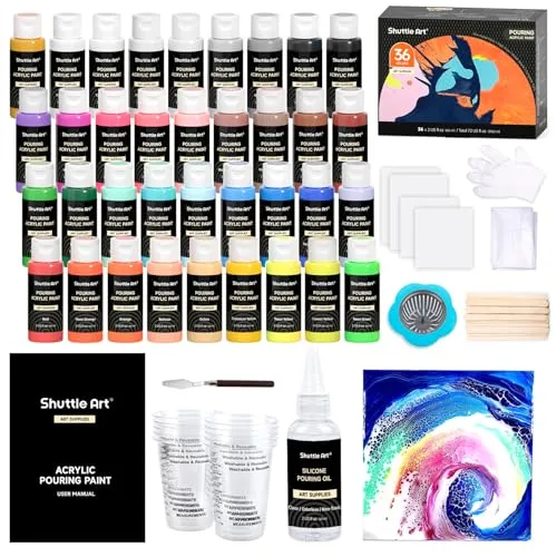 Shuttle Art Pouring Acrylfarben Set von Shuttle Art