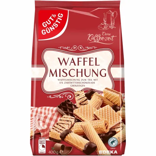 Gut&Günstig Waffelmischung Gebäck 400g Packung