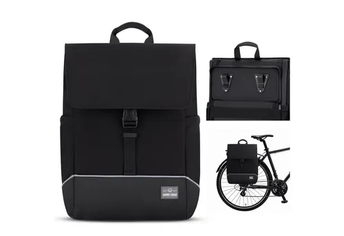 Johnny Urban MIKA BIKE 2in1 Rucksack und Fahrradtasche - Fahrradtaschen - Moderner 2-in-1 Rucksack aus recyceltem Material, wasserabweisend mit gepolstertem Laptopfach für bis zu 16 Zoll, ideal für Pendler und Fahrradfahrer.