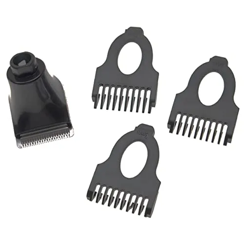 vhbw Trimmer Aufsatz-Set kompatibel mit Philips SensoTouch 1100 Serie 1190X Rasierer - 4-teiliges Bartstyler Kit mit 3mm / 5mm / 7mm Bartkamm