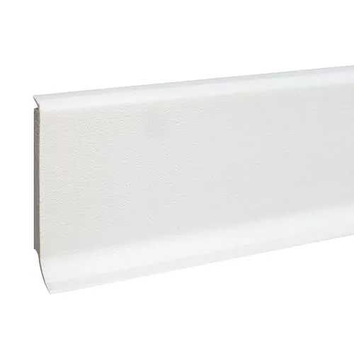 PROVISTON Kunststoff Sockelleiste 12.8 x 60 x 2500 mm Grau - Sockelleisten für einen sauberen Abschluss zwischen Wand und Boden, ideal für Kabelmanagement und einfache Montage mit verschiedenen Befestigungsmethoden.