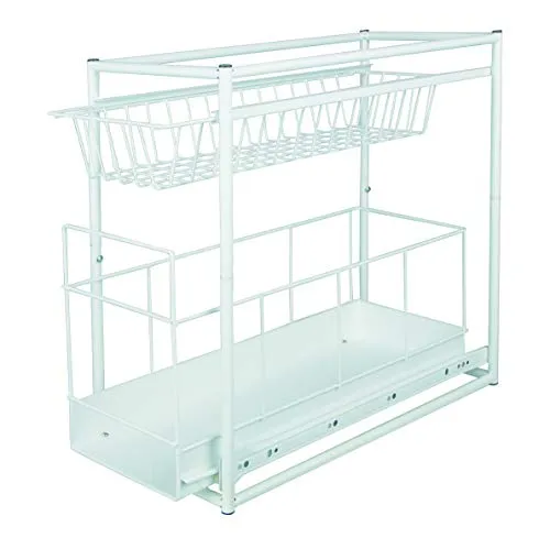 Haushalt International Teleskop Schublade - Küchenschubladeneinsätze - Zusätzlicher Stauraum für Küchenschränke ab 30 cm Breite, einfach integrierbar und ideal für Ordnung im Schrank.