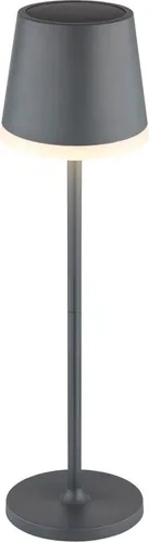 Kabellose Solar Tischlampe Anthrazit LED - Klassische Tischleuchten - Stilvolle Solarleuchte für den Außenbereich mit 10 LEDs und warmem Licht für stimmungsvolle Abende im Garten.