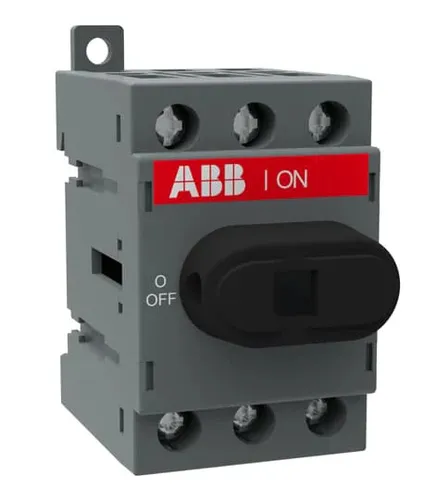 Switch Disconnector OT40F3 - Frontbedienbarer Schalter-Lasttrennschalter mit geschützten Klemmen, ideal für sichere Elektroinstallationen, IP 20.
