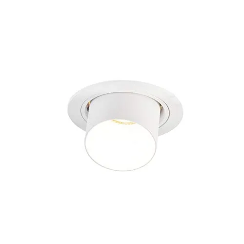 Qazqa Einbaustrahler Installa - Weiß, max. 50W, Dimmbar, 9.2cm - Elegante Einbauleuchte mit GU10-Fassung, ideal für verschiedene Räume. Die dimmbare Funktion ermöglicht eine individuelle Lichtgestaltung. Perfekt für Küche, Schlafzimmer oder Wohnzimmer, sorgt sie für eine angenehme Atmosphäre.
