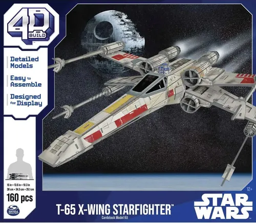 4D Puzzle Star Wars X-Wing Starfighter - 3D Modell zum Zusammenbauen - Puzzles für 12-16 Jahre, baue dein eigenes Star Wars X-Wing Modell und erlebe die spannende Welt der Jedi.