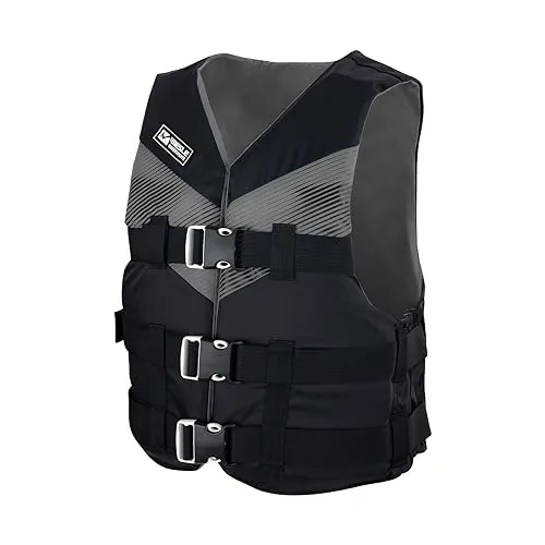 Produktbild MESLE Schwimmweste Erwachsene V210, Leichte Schwimmhilfe für Herren & Damen, 50N Auftriebsweste Sup, Schwimmen, Kajak, Prallschutzweste Wakeboard, Wasserski, Jetski