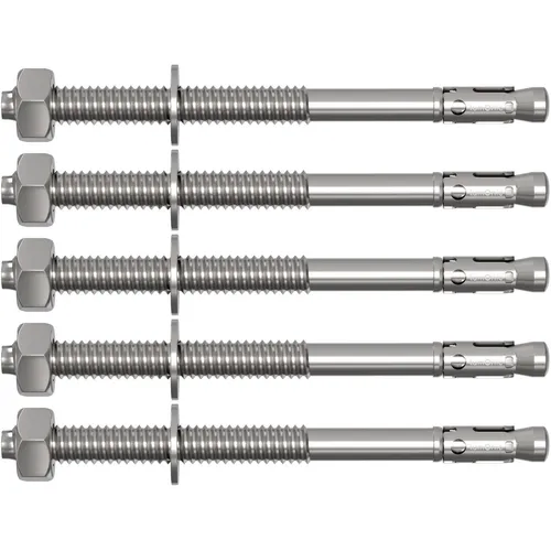 5x M12x180mm Schwerlastanker Verzinkt Keilanker Schwerlastdübel Bolzenanker Blit
