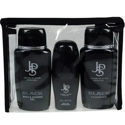 John Player Special Black Mini Travel-Set Lotion 150ml Duschgel 150ml Deo 50ml