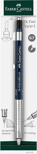 FABER-CASTELL 135742 - Druckbleistift TK-Fine Vario L 0.7 mm, Indigo, Minenbleistift mit Soft/Hart-Mechanik