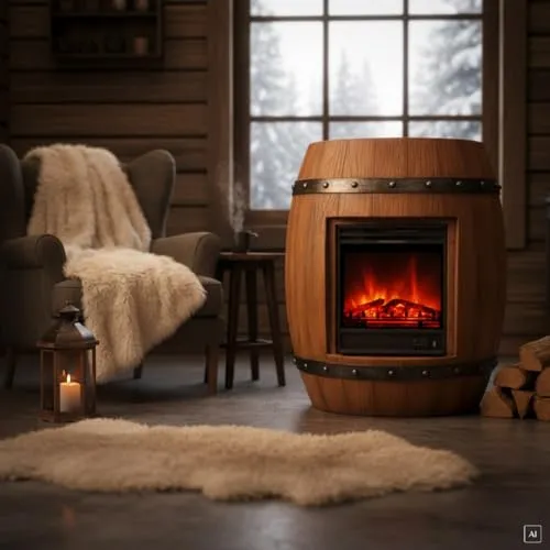 abc HOME Elektrokamin mit dimmbarem Flammeneffekt von abc HOME