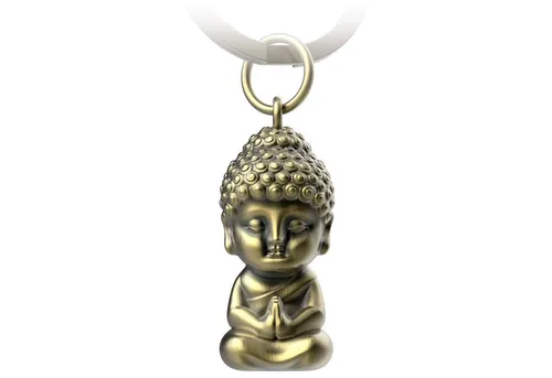 FABACH Schlüsselanhänger Buddha aus Metall in gold von FABACH