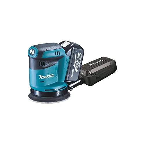 Makita Akku-Exzenterschleifer DBO180F1, (1 tlg) - Schleifmaschine für kabelloses Arbeiten, ideal für präzise Oberflächenbearbeitung und hohe Mobilität.