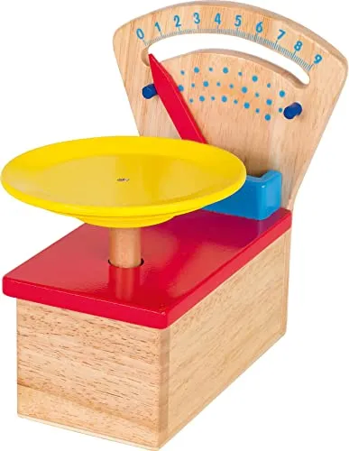 Goki 51576 Waage aus Holz - Sandalen, robuste Holzwaage mit stabiler Verarbeitung, ideal für kreative Spielideen und pädagogisches Lernen