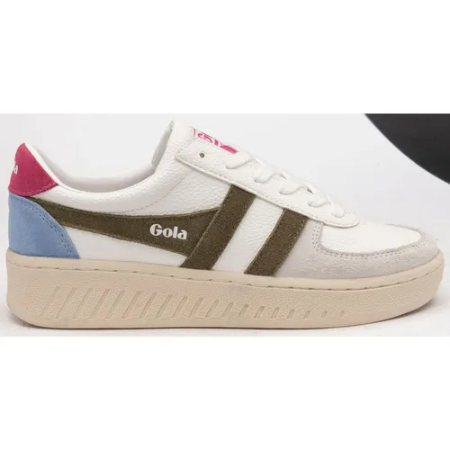 Gola Grandslam Trident Sneaker Women white/khaki/fluro pink (IN) 9