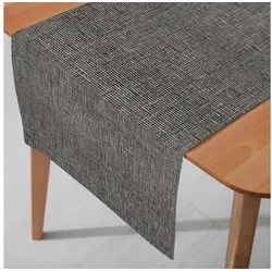 DecoHomeTextil Heimtextilmanufaktur Tischläufer Miami Tablerunner, wind- und wetterfest, UV-beständig, verrottungsfest grau 40 cm x 110 cm