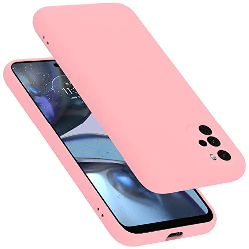 Cadorabo Hülle kompatibel mit Motorola Moto G22 Hülle Silikon Handyhülle für Moto G22 Case aus flüssigem Silikon- Kratzfeste und stoßfeste dünne TPU Schutzhülle - Liquid PINK