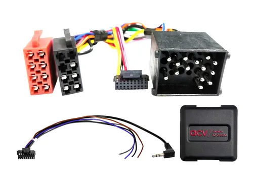 Lenkradfernbedienungsadapter für BMW 3er/5er/7er/X5/Mini - Photovoltaik-Zubehör, ermöglicht den Erhalt der originalen Lenkradfernbedienungsfunktionen beim Austausch des Werksradios gegen ein Nachrüstradio.