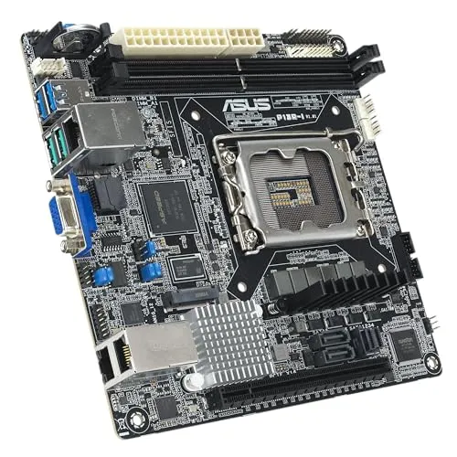 ASUS P13R-I S1700 - Mini-ITX Motherboard - Mainboard mit LGA1700-Sockel, ideal für kompakte Systeme. Unterstützt USB 3.2 und bietet Gigabit LAN für schnelle Netzwerkverbindungen.