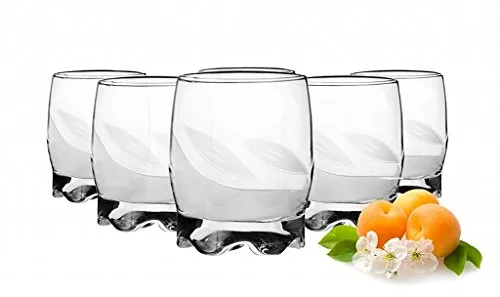 Sendez 6-teiliges Set Trinkgläser 250ml Milchglas Wassergläser Saftgläser Whiskygläser Gläser