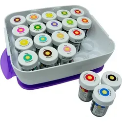 Wilton Glasurfarben 20er Set im Organizer - Backzutaten mit 20 verschiedenen Icing-Colours im praktischen Organizer für optimale Aufbewahrung und Übersicht. Ideal zum Färben von Buttercreme, Fondant und mehr!