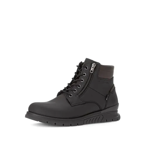 Pius Gabor Herren sportliche Stiefel, Männer Schnürschuhe,Komfortschuhe,Halbschuhe,schnürer,bequem,Schnuerschuhe,Black/Mocca,44 EU / 9.5 UK