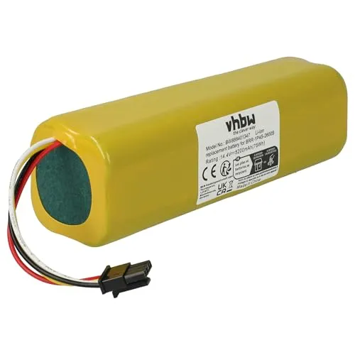vhbw Akku Ersatz für Roborock BRR-2P4S-5200D für Staubsauger (5200 mAh, 14,4 V, Li-Ion)