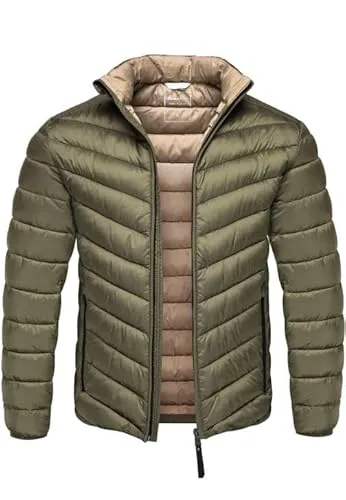 Amaci&Sons Herren Steppjacke 9117 Olive XXL – Leicht gefüttert für den Outdoor-Einsatz - Moderne Herren Steppjacke von Amaci&Sons, ideal für die Übergangszeit. Leicht gefüttert für optimalen Tragekomfort. Hochwertiges, strapazierfähiges Material – perfekt für Alltag und Freizeit.