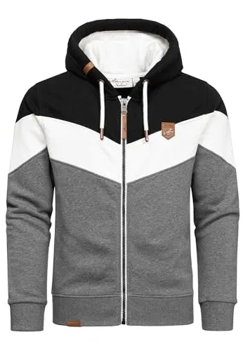 Amaci&Sons Sweatjacke Hoodie Herren 4069 in grau von Amaci&Sons