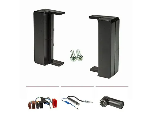 tomzz Audio Radioblende Set für Audi A2 A3 A4 TT schwarz - Autoradio-Zubehör für 1-DIN Radios, inklusive Akt-Adapter und Phantomversorgung. Perfekte Passform für Audi-Modelle, ermöglicht einfachen Austausch des Werksradios.