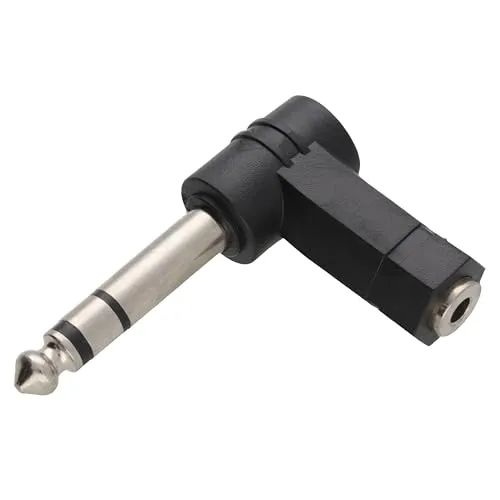 kenable 3,5 mm Klinkenstecker Buchse Zum 6,35 mm Stereo Klinkenstecker Rechts abgewinkelt Stecker Adapter