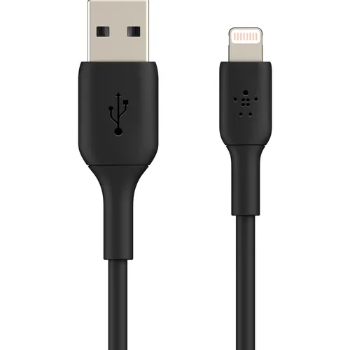 Belkin BOOST CHARGE LIGHTNING AUF USB-A-KABEL, 2M, Schwarz (2 m, USB 2.0) (CAA001bt2MBK)