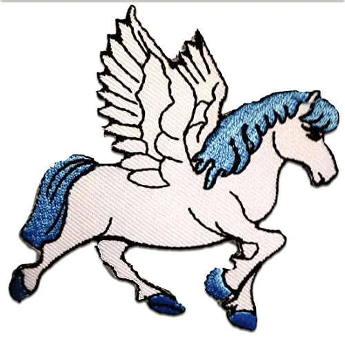 Catch the Patch Einhorn Pferd - (Größe: 7,5 x 7,5 cm) – Patches, Bügelbilder, Aufbügler – zum Aufbügeln oder Aufnähen – Ideal für Kleidung, Rucksäcke